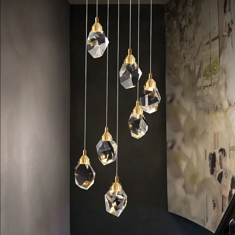 lustre en cristal moderne winfordo pour hall d'exposition