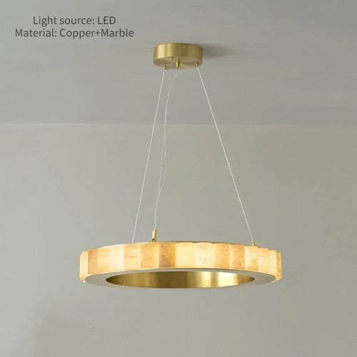 lustre moderne en duplex marbre naturel pour famille - vue 9 sur 8