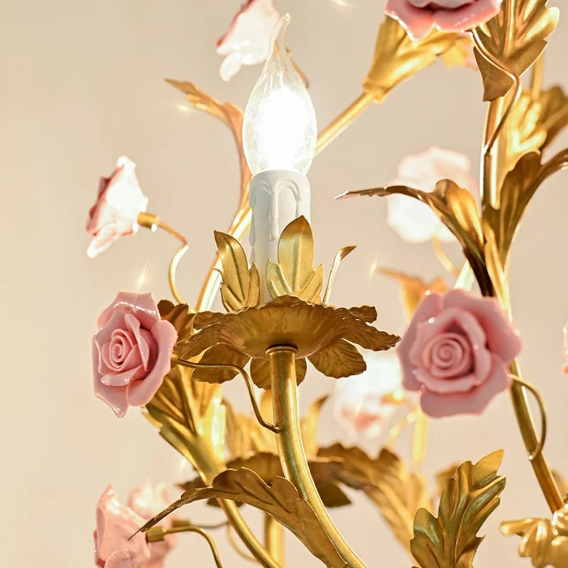 Nordique Lumière De Luxe E14 LED Lustre Rose Cuivre En Céramique Suspension Restaurant Salon Chambre Éclairage Décoration - vue 4 sur 11