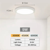 plafonnier led encastré ultra mince moderne pour intérieur