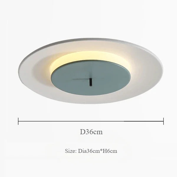 Modern minimalist iron and acrylic ceiling light with colourful LED lighting - vue 11 sur 14