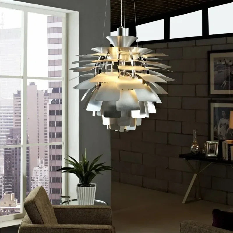 lustre suspension art led pinecone designer danois louis