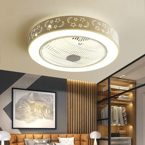 ventilateur de plafond moderne avec lumière led et télécommande - vue 5 sur 12