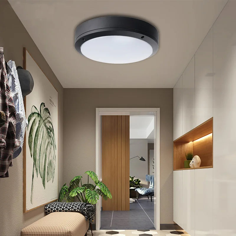 (WECUS) Outdoor Moisture/Anti-mosquito Ceiling Light, LED Villa Courtyard Corridor/Balcony/Aisle/Bathroom/Kitchen Ceiling Light - vue 3 sur 7