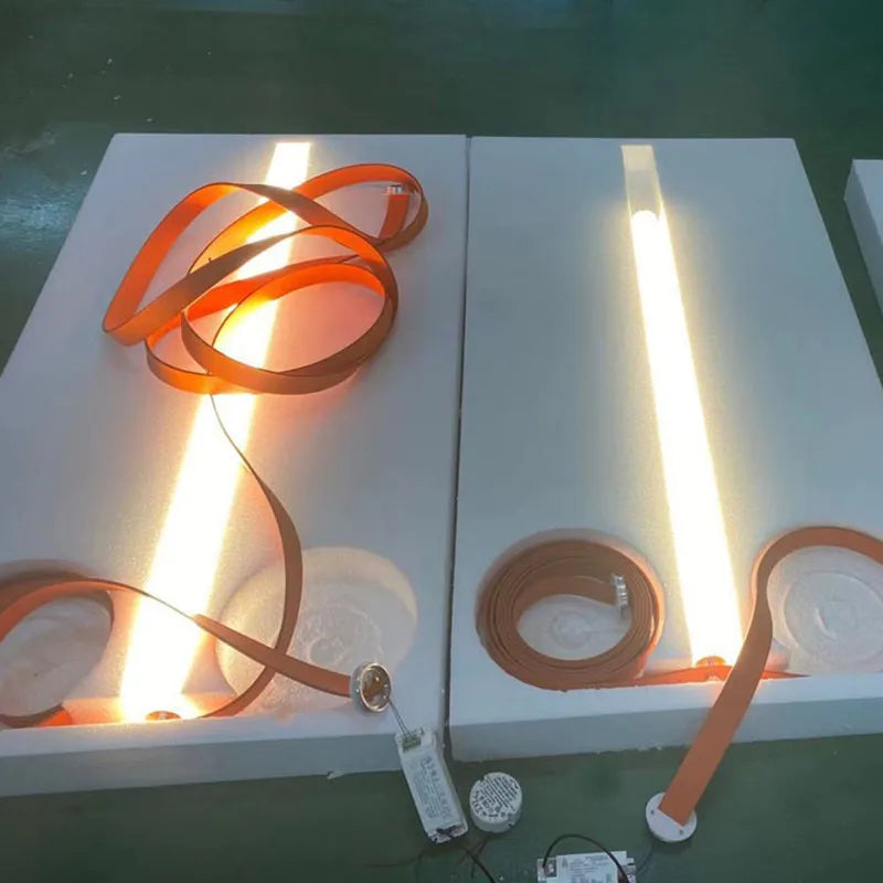 suspension tube de verre led créative minimaliste postmoderne - vue 7 sur 14