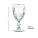 Verre vin relief retro epais style europeen