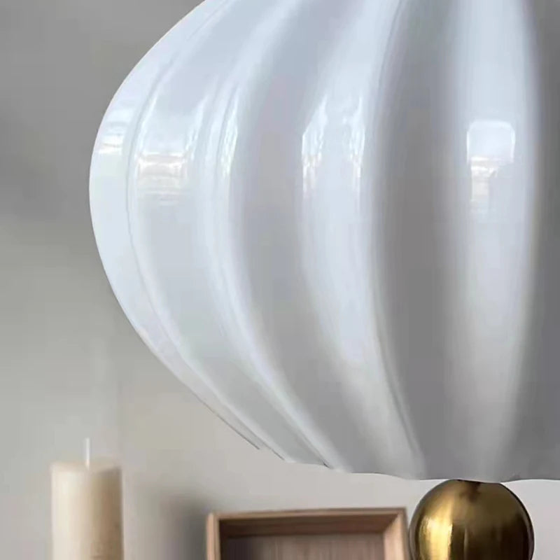suspension moderne en verre avec fil réglable en métal - vue 6 sur 8