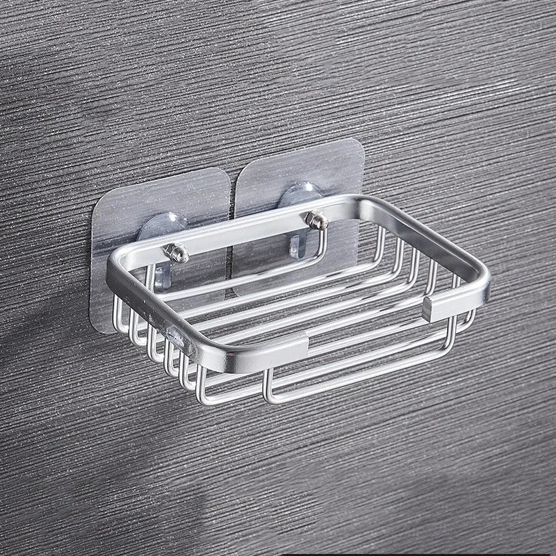 porte-savon mural doré en verre pour salle de bain - vue 8 sur 8