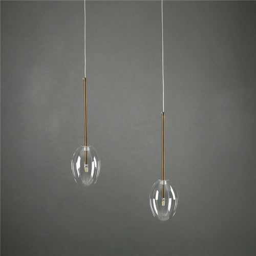 suspension en verre transparent en forme de goutte d'eau décorative - vue 6 sur 8