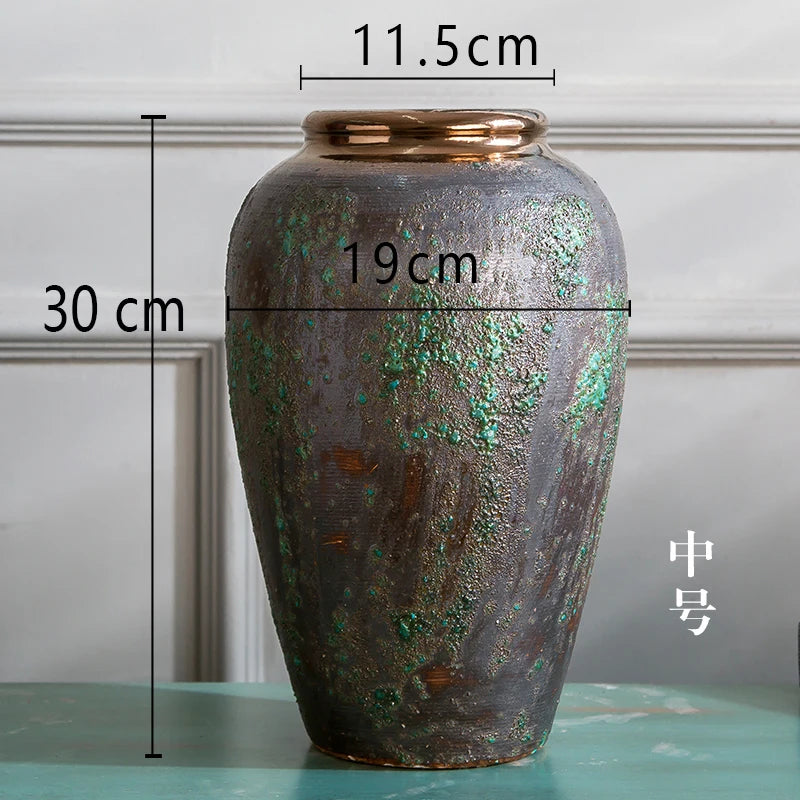 vase en céramique vintage style européen et chinois moderne - vue 12 sur 15