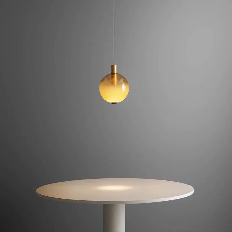 Italy Stained Glass Ball Pendant Lights for Living Room Decoration Kitchen Led Hanging Lamp Bedroom Bar Suspension Luminaire - vue 5 sur 10