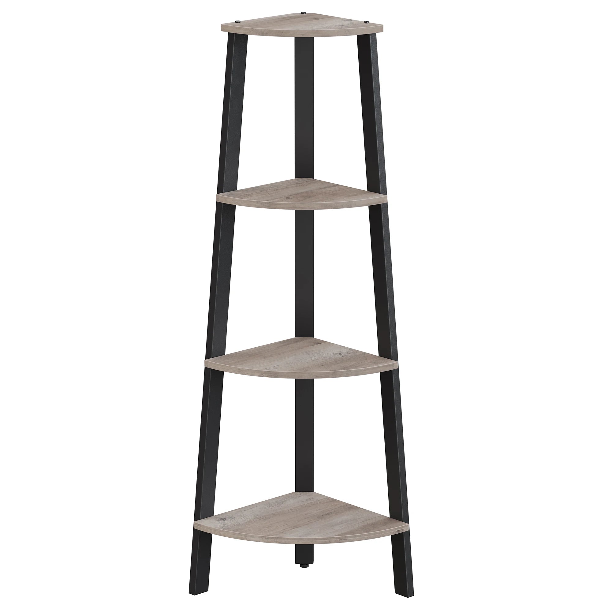 VASAGLE Corner Shelf Unit, 4-Tier Corner Shelf, Ladder Shelf for Living Room, Bookshelf or Plant Stand, Industrial Accent - vue 2 sur 8
