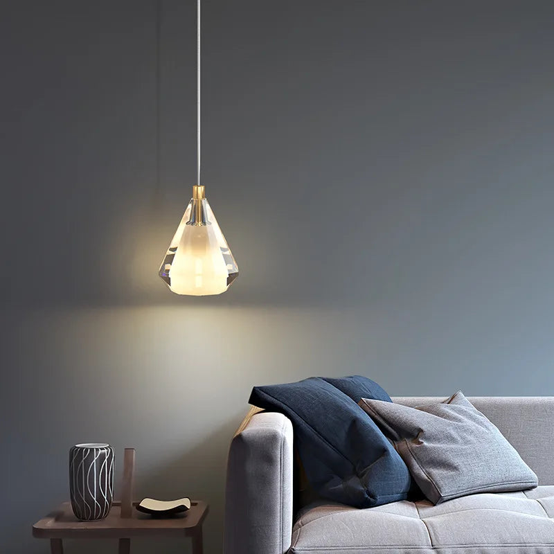 lustre en cristal de cuivre antique design luxueux éclairage moderne - vue 5 sur 8