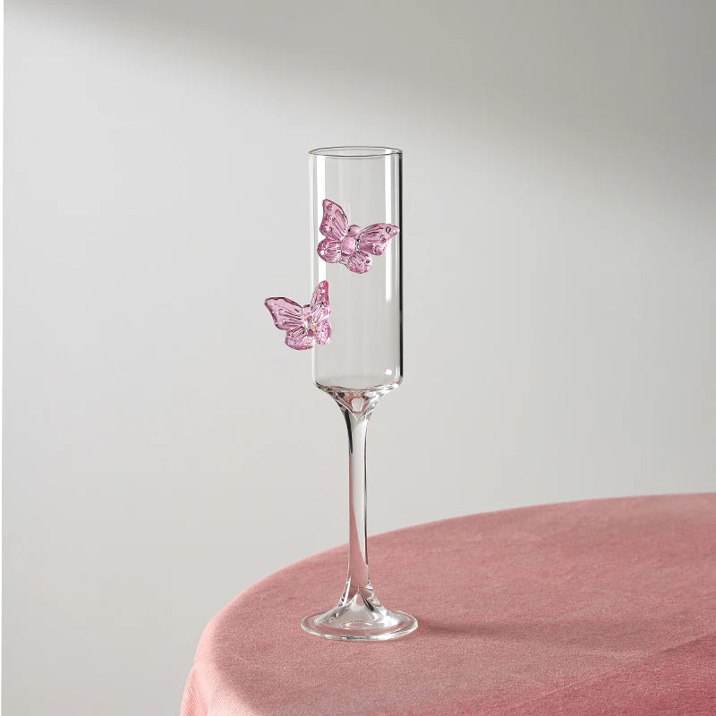 Verres champagne papillon design haut de gamme festif