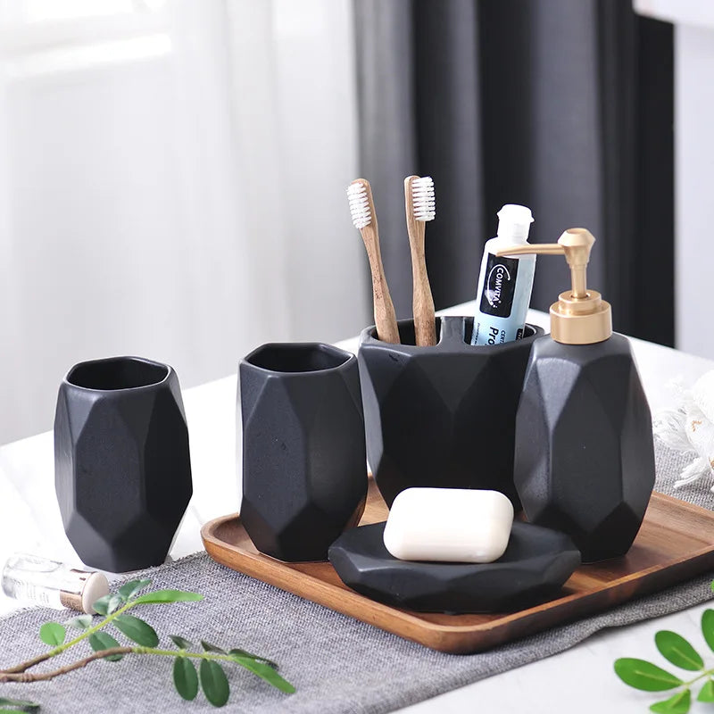 ensemble de toilette en céramique pour salle de bain - vue 4 sur 8