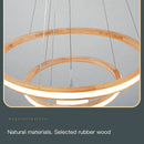 lustre en bois moderne avec boule en verre pour intérieur