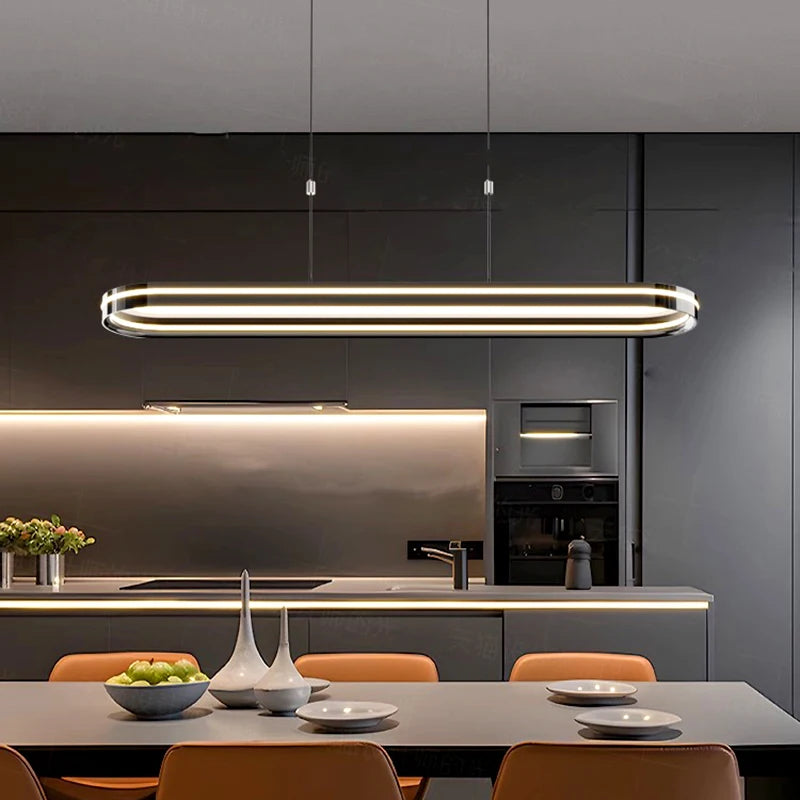 lustre design led moderne pour éclairage intérieur - vue 2 sur 8
