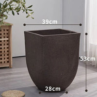 pot de fleurs en argile carrée pour jardin extérieur avec plantes respirantes