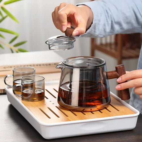 Théière japonaise en verre résistant chaleur style gaiwan