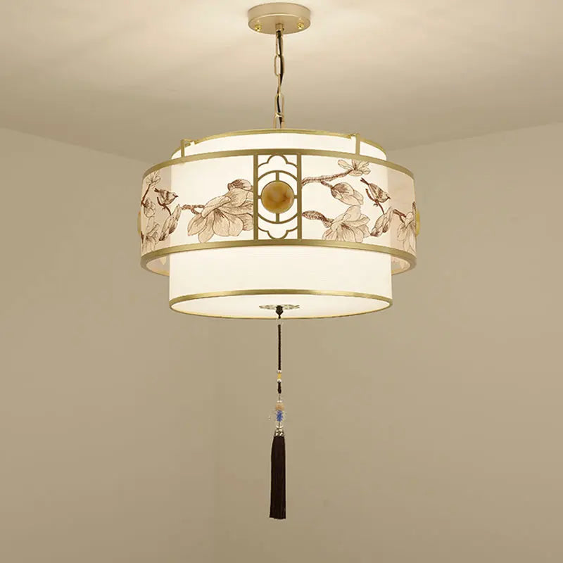lustre rétro rond pour restaurant chinois lampe suspendue créative nouvelle collection - vue 3 sur 9