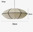 Nordic fabric lantern silk Zen pendant light, living room interior decoration, Japanese beige lantern pendant light
