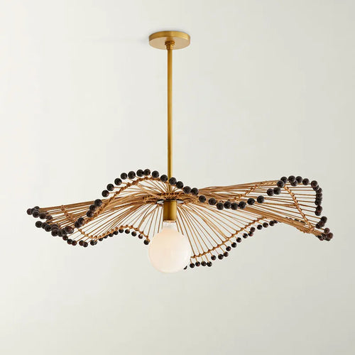 Suspension design en rotin style chinois apaisant - vue 2 sur 6