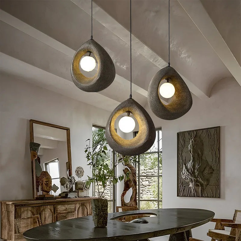 Nordique Wabi Sabi suspension LED lumières salle à manger salon Bar Loft chambre minimalisme suspendre lampes décor à la maison éclairage intérieur lampe - vue 4 sur 30