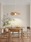 Nordique Wabi Sabi suspension LED lumières pour salon décoration de la maison en rotin chambre Lustre Loft lampe suspendue Lustre luminaire