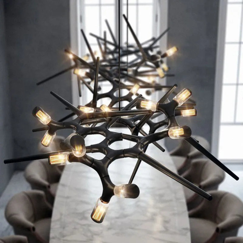 lustre de luxe post-moderne nordique pour villa personnalisé - vue 4 sur 11