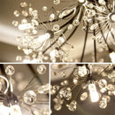 Nordic Creative Dandelion Romantic Crystal Chandelier Dining Room Bedroom Living Room Clothing Coffee Shop Luxury LED Chandelier