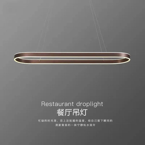 Modern minimalist nordic long LED chandelier