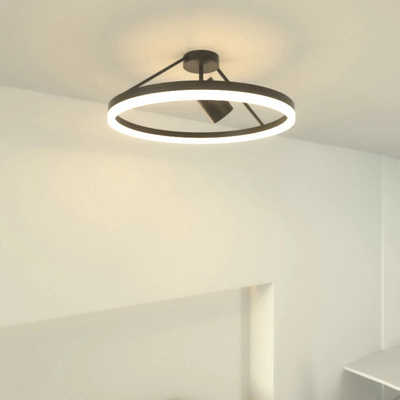 Modern minimalist ceiling light with nordic round spotlight - vue 5 sur 10