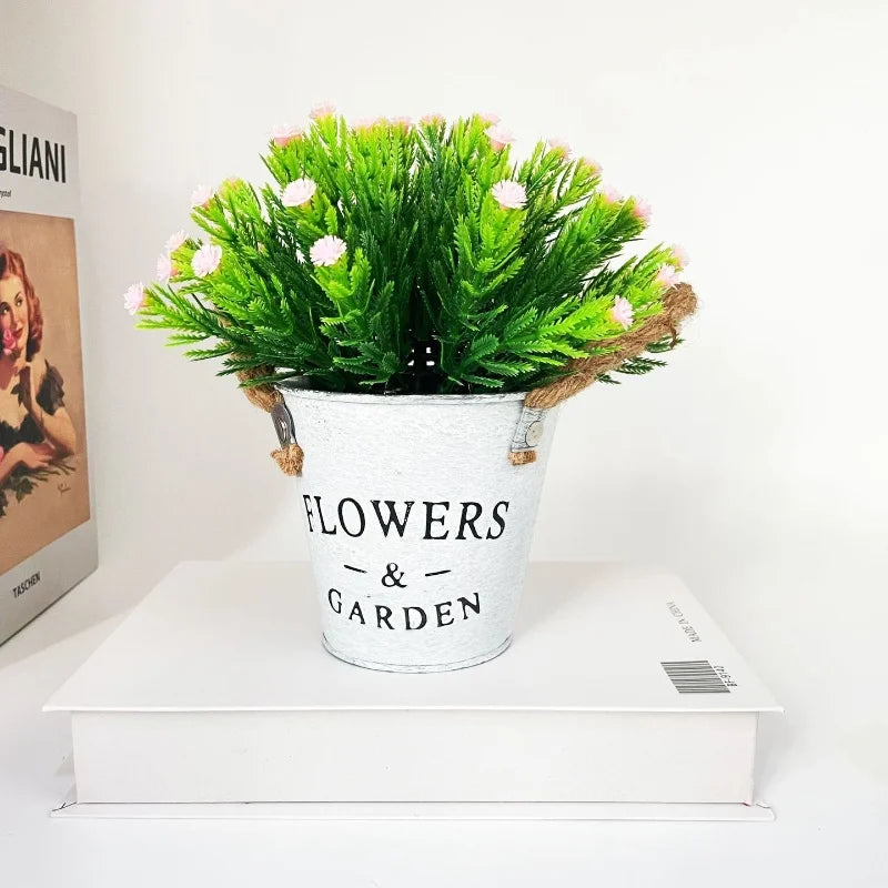 fleur artificielle en pot pour décoration créative et festive - vue 10 sur 10
