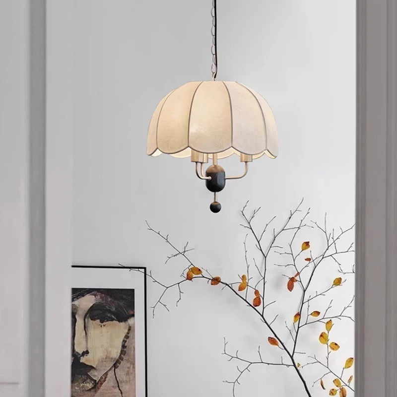Lustre nordique en tissu pour éclairage moderne
