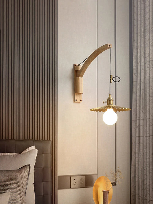applique murale en bois massif style pêche pour intérieur - vue 2 sur 12