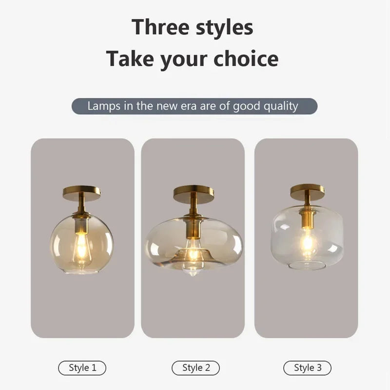 plafonnier led en verre design minimaliste moderne pour intérieur