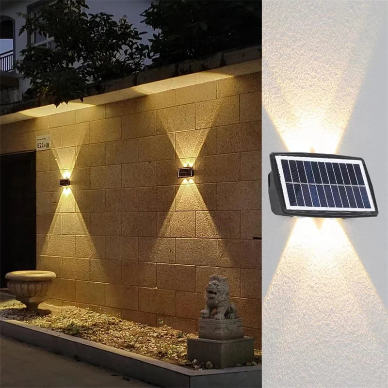 applique murale led solaire étanche lumineuse pour jardin balcon - vue 9 sur 9