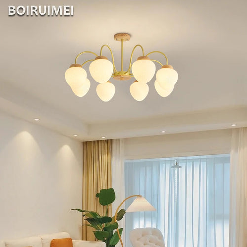 Rétro journal Style salon lustres lumière LED créative fraise Restaurant suspension lampe originale bois étude chambre lumières