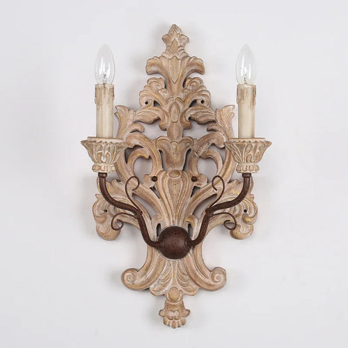 applique murale antique en bois massif style nordique pour décoration de club