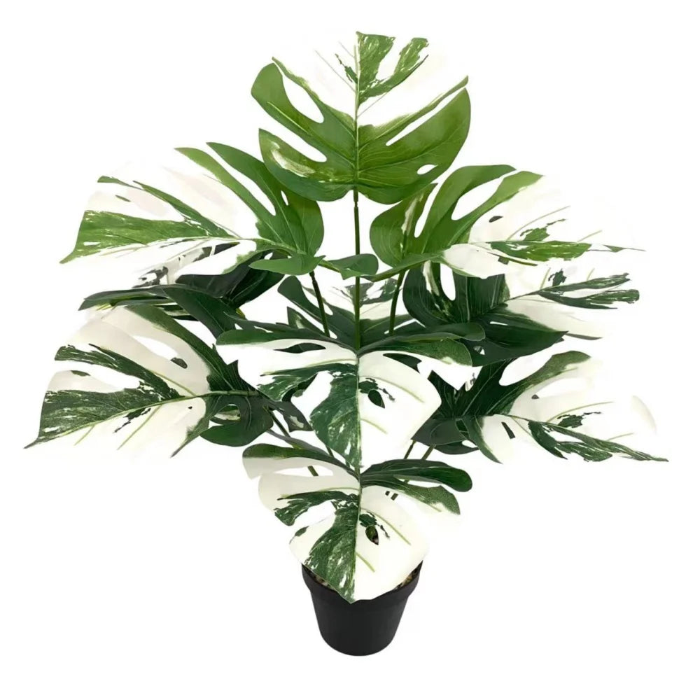 plantes artificielles grandes feuilles décoratives pour intérieur et bureau - vue 24 sur 24