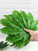 Set of realistic artificial tropical plastic plants for decoration