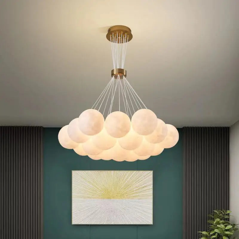 lustre lumineux nuage pour chambre d'enfants décorative - vue 3 sur 12