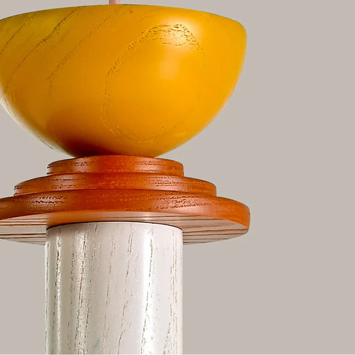 Suspension en bois modernes chambre nordique chevet LED suspension Restaurant cuisine coloré Lustre en bois Lustre maison Dec - vue 6 sur 13
