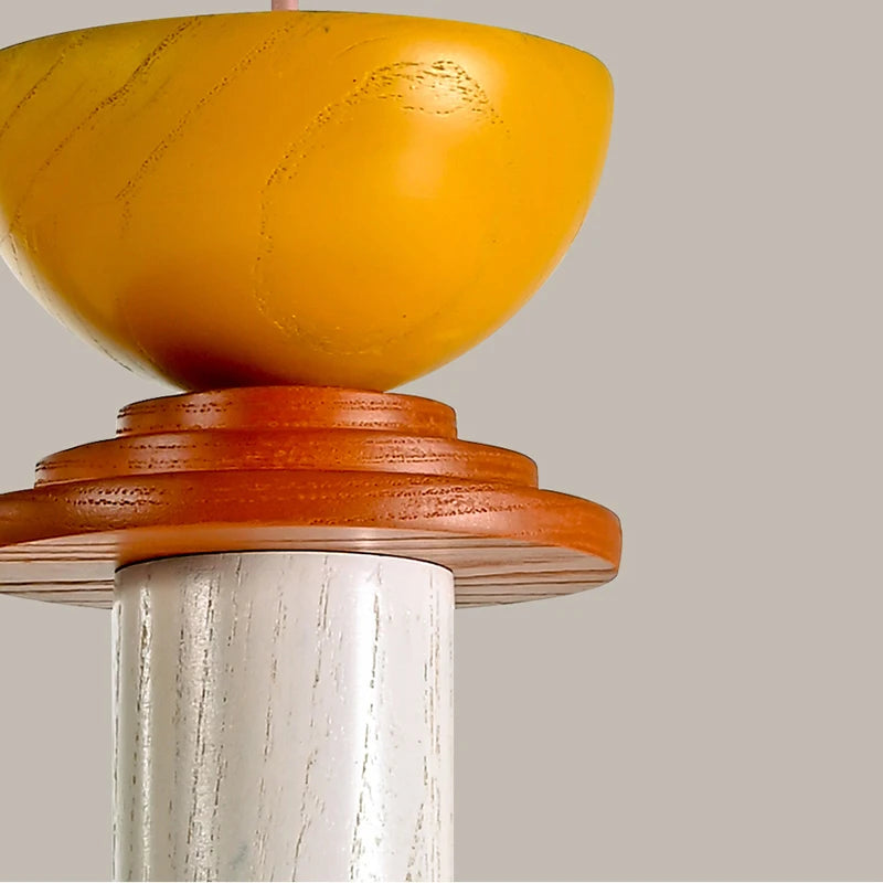 lustre en bois moderne avec led pour maison - vue 6 sur 13