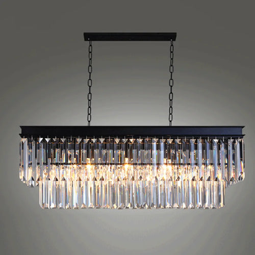lustre moderne double couches en led pour décoration élégante