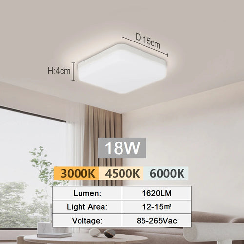 Tuya Smart LED plafonnier App commande vocale Alexa Google télécommande plafonniers carrés salon chambre éclairage - vue 20 sur 22