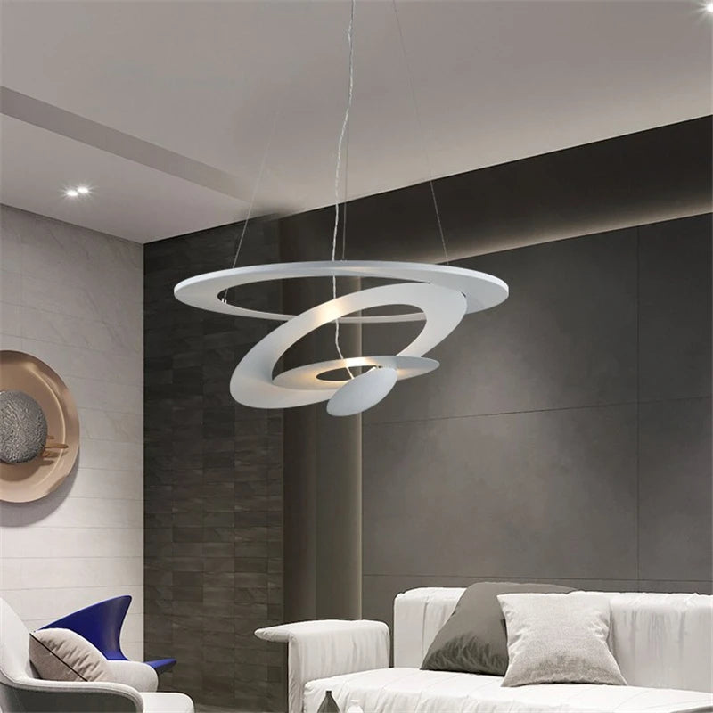 lampe annulaire led moderne nordique spirale décorative pour maison - vue 6 sur 6