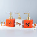 WHYOU Cermic Separate Shampoo Shower Gel Bottle, Liquid Soap Dispensers, Emulsion, Latex Hand Wish Bottles, Bathroom Accessories