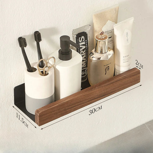 Wall-Mounted bathroom shelf，Punch Storage Holders Racks,floating shelves for wall， living room no-hole punching Storage Shelves - vue 13 sur 16