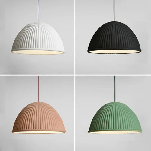 lampes suspendues led nordiques en résine macaron pour décoration intérieure